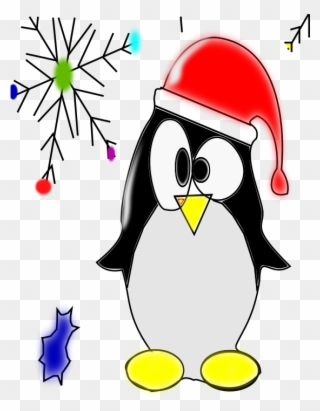 Free Linux Penguin - Christmas Penguin Clip Art - Png Download