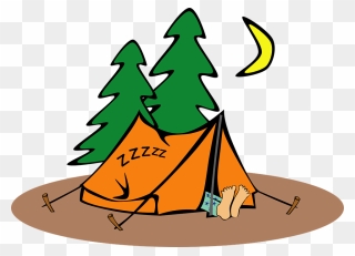 Free Sleeping In A Tent - Tent Clip Art - Png Download
