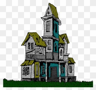 Old House Clipart Spooky - Clip Art Haunted Mansion - Png Download
