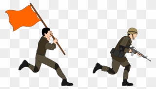 Soldier Free To Use Clip Art - Soldier Charging Png Transparent Png
