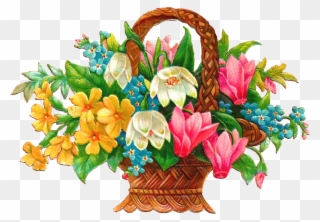 Free Flower Basket Clip Art - Beautiful Flowers Clip Arts - Png Download