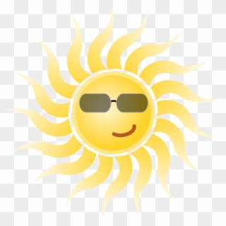 Sun Wearing Sun Glasses Clip Art - Sun With Glasses Png Transparent Png