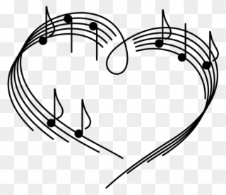 ☮ ~ Music Heart ~ - Music Lover Note Cards Clipart