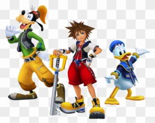 Sora Donald Goofy Kingdom Hearts - Donald Goofy Kingdom Hearts Clipart