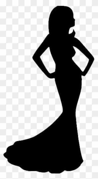 Pageant Girl Cliparts - Beauty Queen Silhouette Png Transparent Png