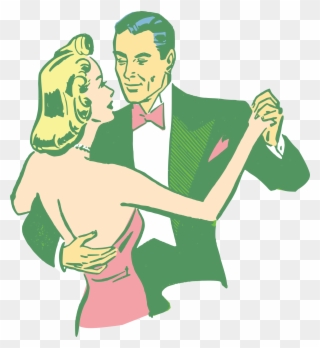 50s - Vintage Dancing Couple Clipart