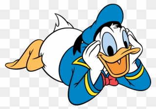 Donald Lay On Stomach - Clipart Donald Duck - Png Download