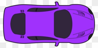 Purple Racing Car Clipart By Qubodup - Car Top View Clipart - Png Download