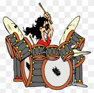 Schlagzeugunterricht - Cartoon Drummer Clipart