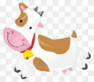 30" Friendly Cow Shape Mylar Balloon - Mylar Balloons Clipart
