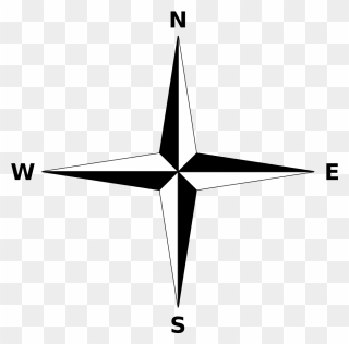 Simple Compass Rose - Cardinal Direction Clipart