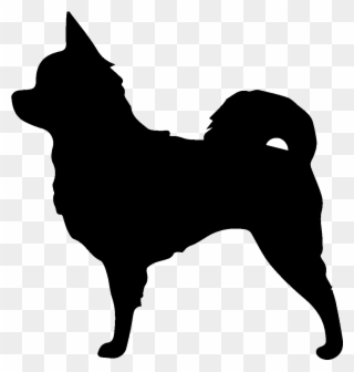 Long Haired Chihuahua Silhouette Clipart