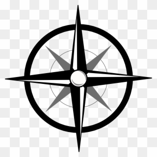 Compass Rose Clip Art Free Vector In Open Office Drawing - Map Compass - Png Download
