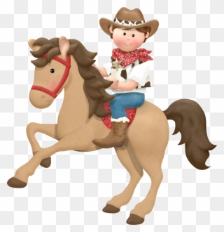Cowboy E Cowgirl Western Theme, Western Cowboy, Western - Caballo Vaquero Animado Png Clipart
