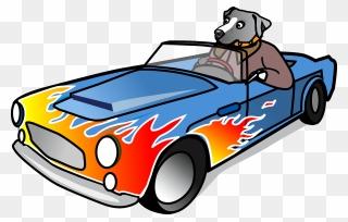 Car Crash Cartoon Pictures - Dog Driving Car Cartoon Clipart