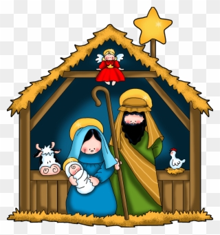 Nativity Clip Art Free Download - Imagenes De Pesebres Animados - Png Download