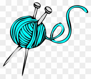 Turquoise Yarn Clip Art - Ball Of Yarn Clipart - Png Download