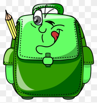 Яндекс - Фотки - Green School Bag Clipart - Png Download