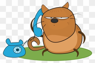 Mit Telefon - Talking On The Phone Clipart - Png Download