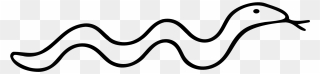 Modeling - Short Snake Clipart Black And White - Png Download