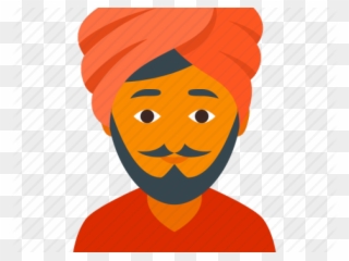 Hindu Clipart Turban - Indian Man Cartoon Png Transparent Png
