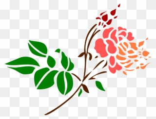 Floral Design Rose Computer Icons Color Line Art - Flower Clipart Rose Colour - Png Download