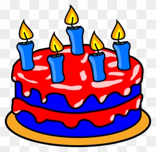 Geburtstagstorte, Kuchen, Rot, Blau, Lebensmittel - Clipart Cake - Png Download
