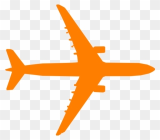 Orange Plane Clip Art - Aeroplane Clip Art - Png Download