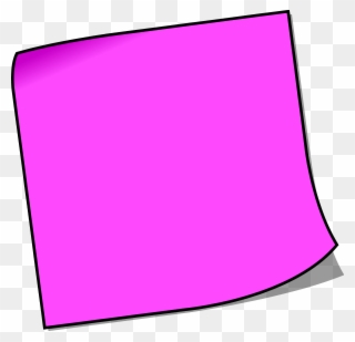 Blank Sticky Note - Colorful Post It Note Clip Art - Png Download