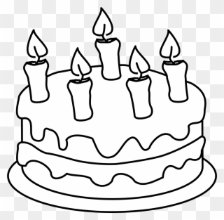 Happy Birthday Cake Clipart - Colouring Pages Of Cake - Png Download