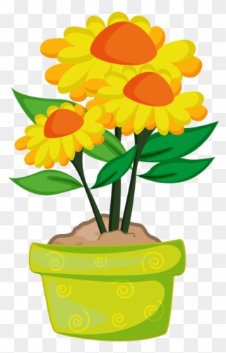 Фотки Rock Clipart, Flower Clipart, Graphic Design - Cartoon Plants And Flowers - Png Download