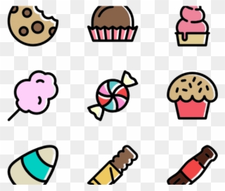 Icons Free Vector Linear - Dessert Social Clipart