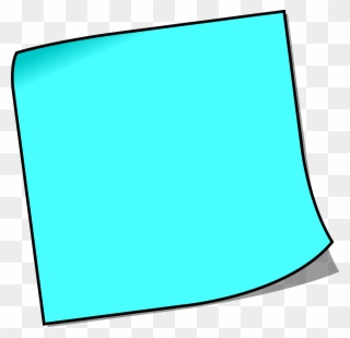 Post-it Clipart Blank - Blue Sticky Note Clipart - Png Download