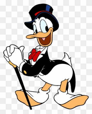 Dapper Donald Duck - Donald Duck Tuxedo Clipart