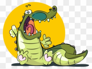Cute Baby Alligator Clipart - Dibujo Humoristico De Animales - Png Download