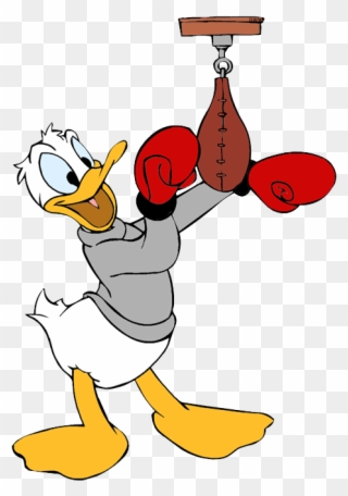 Boxing Dplaying Baseball Donald Duck - Drawing Clipart