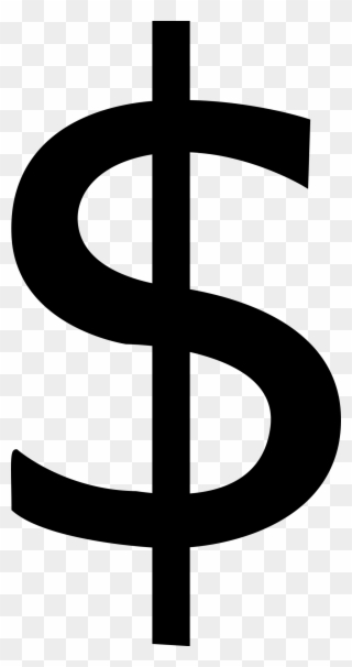 Dollar Sign In Black Circle - Dollar Sign Clip Art Black And White - Png Download