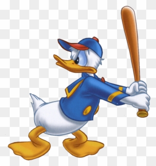 Donald Duck Playing Baseball - Donald Duck Png Gif Clipart