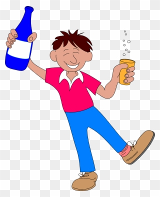 Drinking Clipart Alcoholic Man - Drunk Man Cartoon Png Transparent Png
