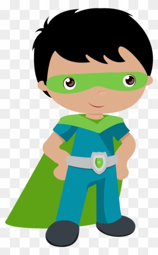 Kids Dressed As Superheroes Clipart - Superheroes Clipart - Png Download