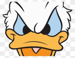 Donald Duck Clipart Mad - Donald The Duck Face - Png Download