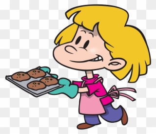 Download Clipart Free Llamicorn Clipart Cut File Files - Cartoon Girl Eating Cookies - Png Download