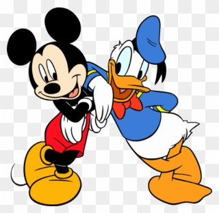 Donald Duck Clipart Disney Mickey Ear - Mickey Mouse And Donald Duck Together - Png Download