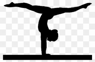 Png Gymnastics Black And White Transparent Gymnastics - Transparent Background Gymnastics Icon Png Clipart