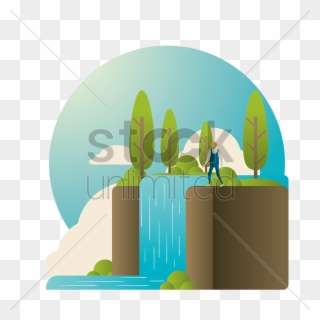 Download Waterfall Clipart Waterfall Clip Art Illustration - Vector Waterfall - Png Download