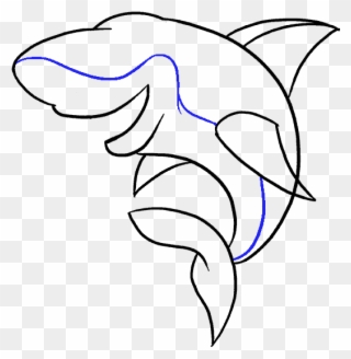 Dolphin Drawing Step By At Getdrawings Com - Drawing Clipart