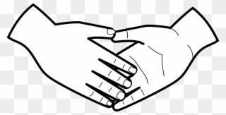 Handshake Hands Computer Icons - Helping Hands Clip Art Black And White - Png Download