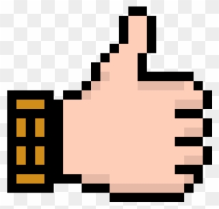 Facebook Thumbs Up/like Logo - Pixelated Thumbs Up Clipart
