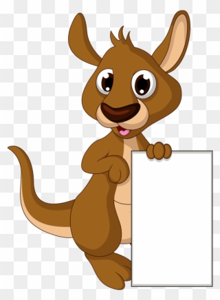 Tag Toppers Name Tags, Kangaroo, Animal Posters, Lessons - Cartoon Kangaroo Clipart