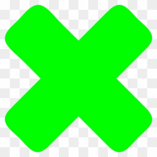 Green Wrong Cross Clipart